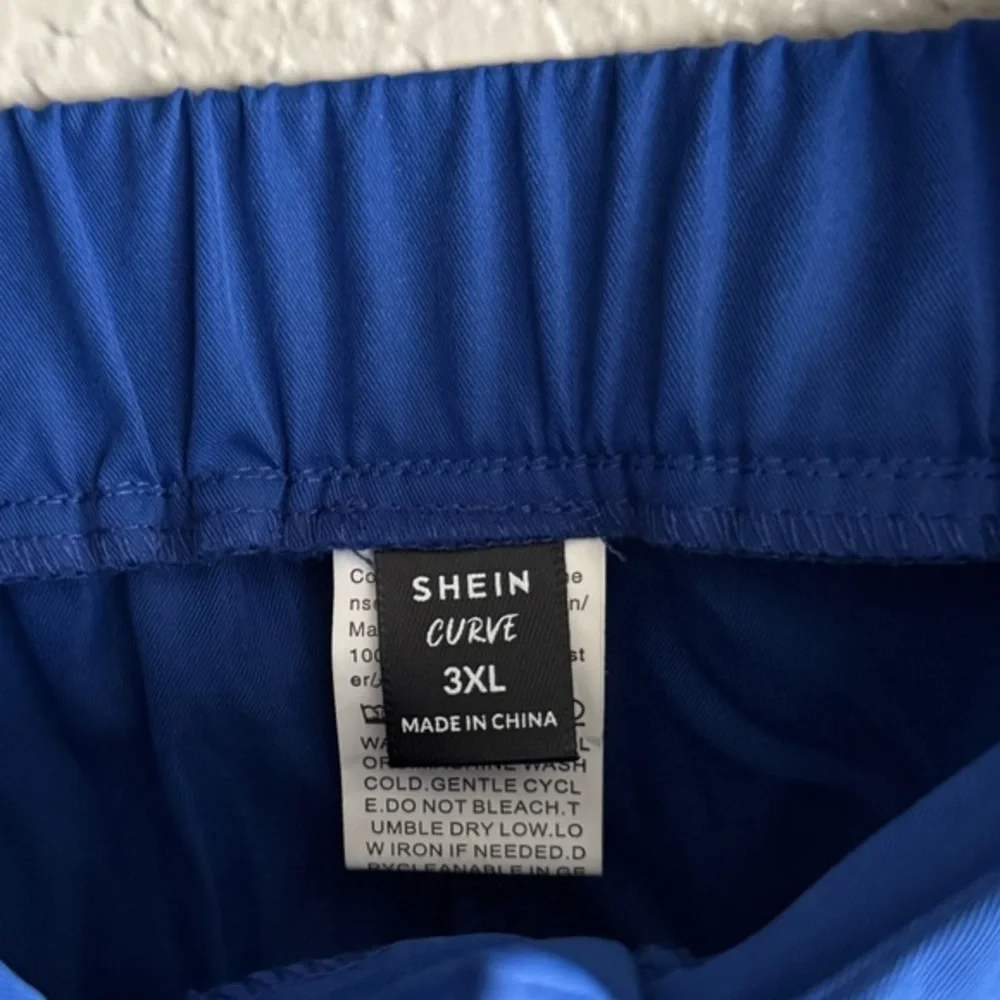 SHEIN Royal Blue Wide Leg Track Pants with Matching Jacket